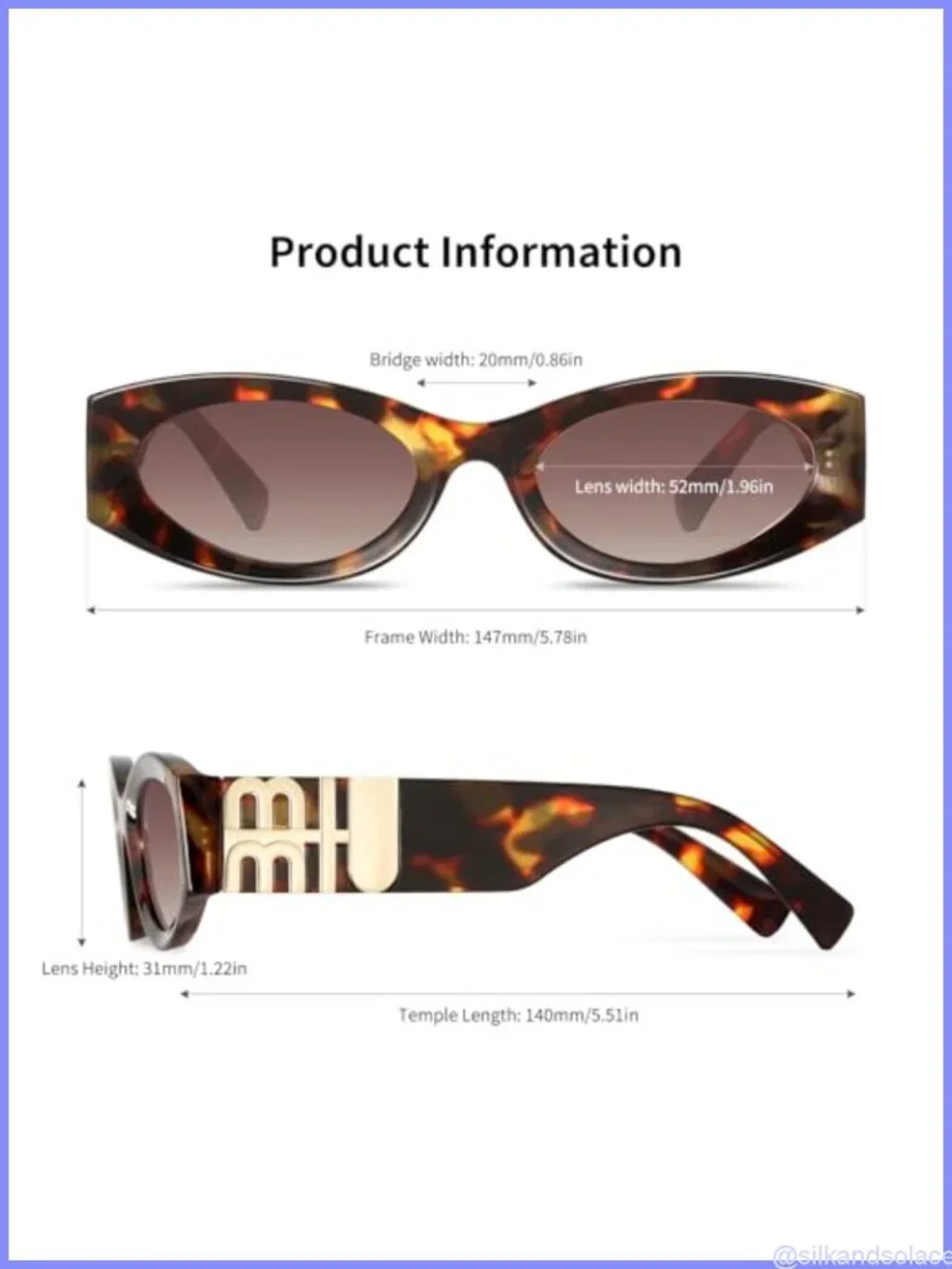 Cat Eye Sunglasses UV400 Acetate Frame Retro Oval Narrow Eyewear